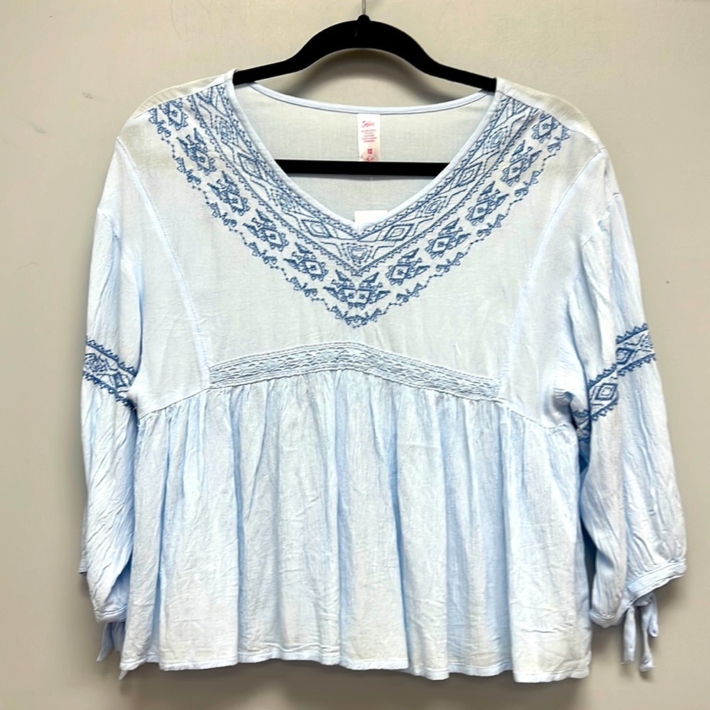 Justice Girls 3/4 Sleeve Blouse